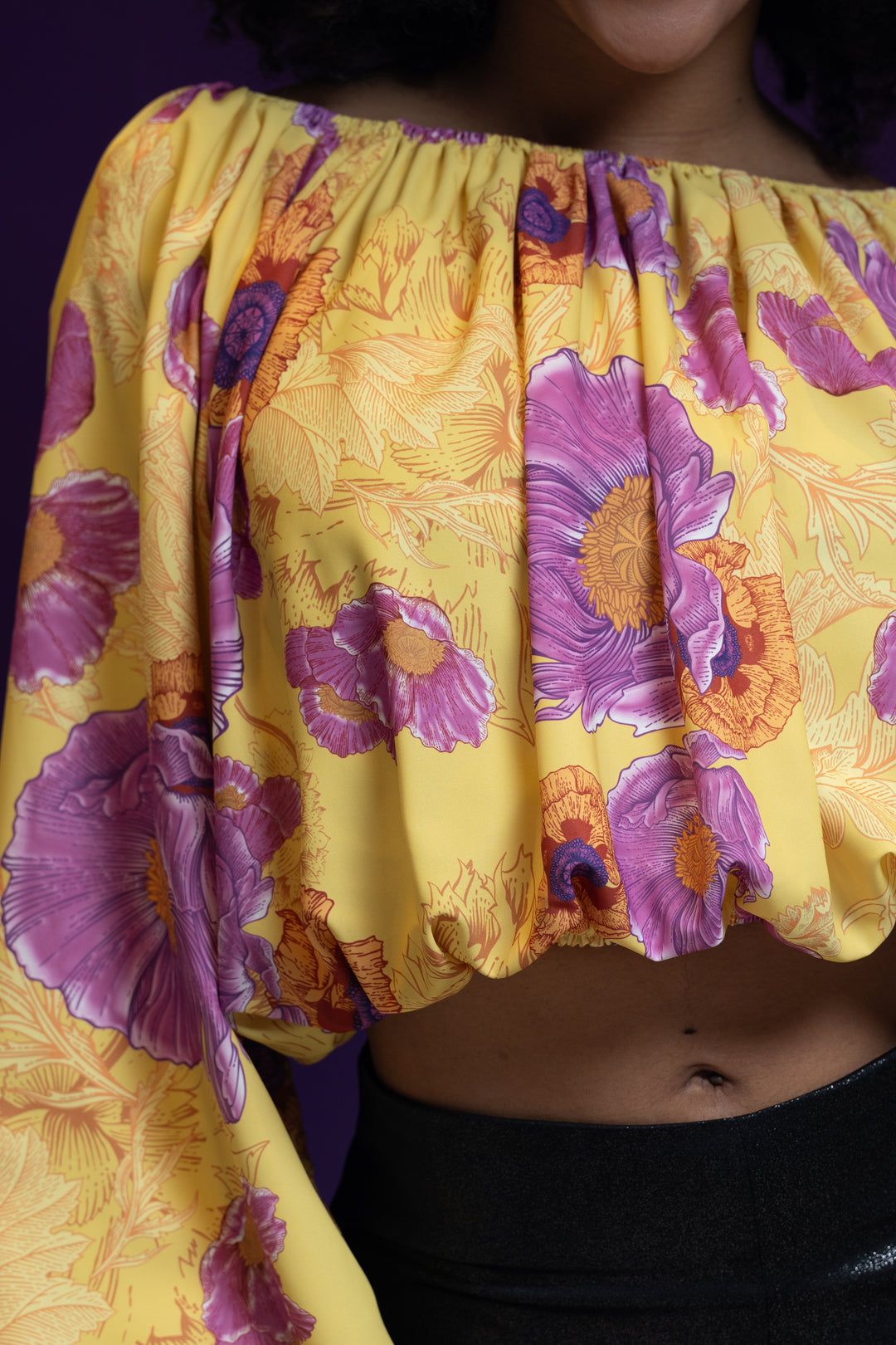 Puffy crop-top Oranjestad | 770034